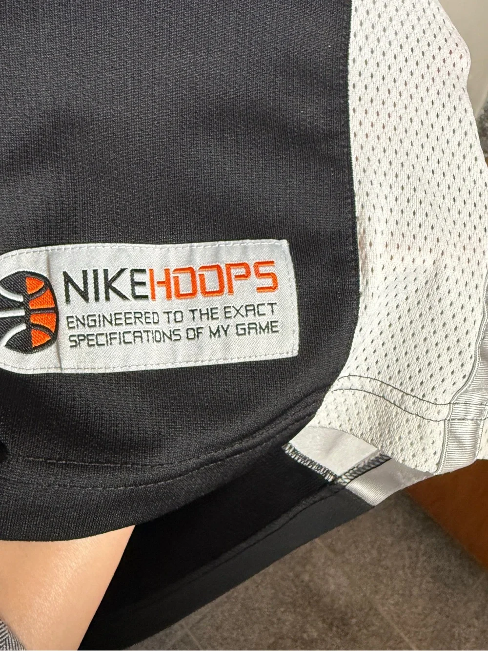 Nike Hoops Men's Black V-Neck S/S Shirt with White Swoosh 2XL